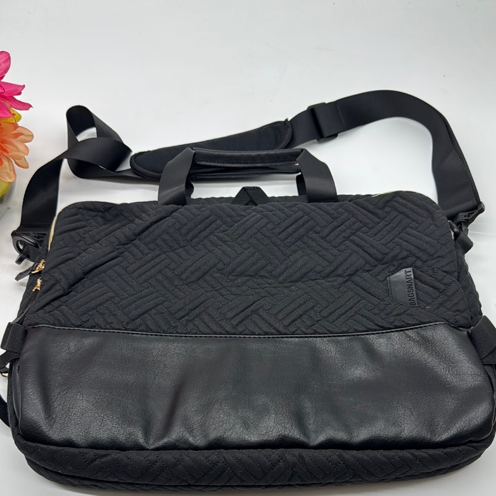 Bagsmart Black Quilted Computer Bag TOT7893B